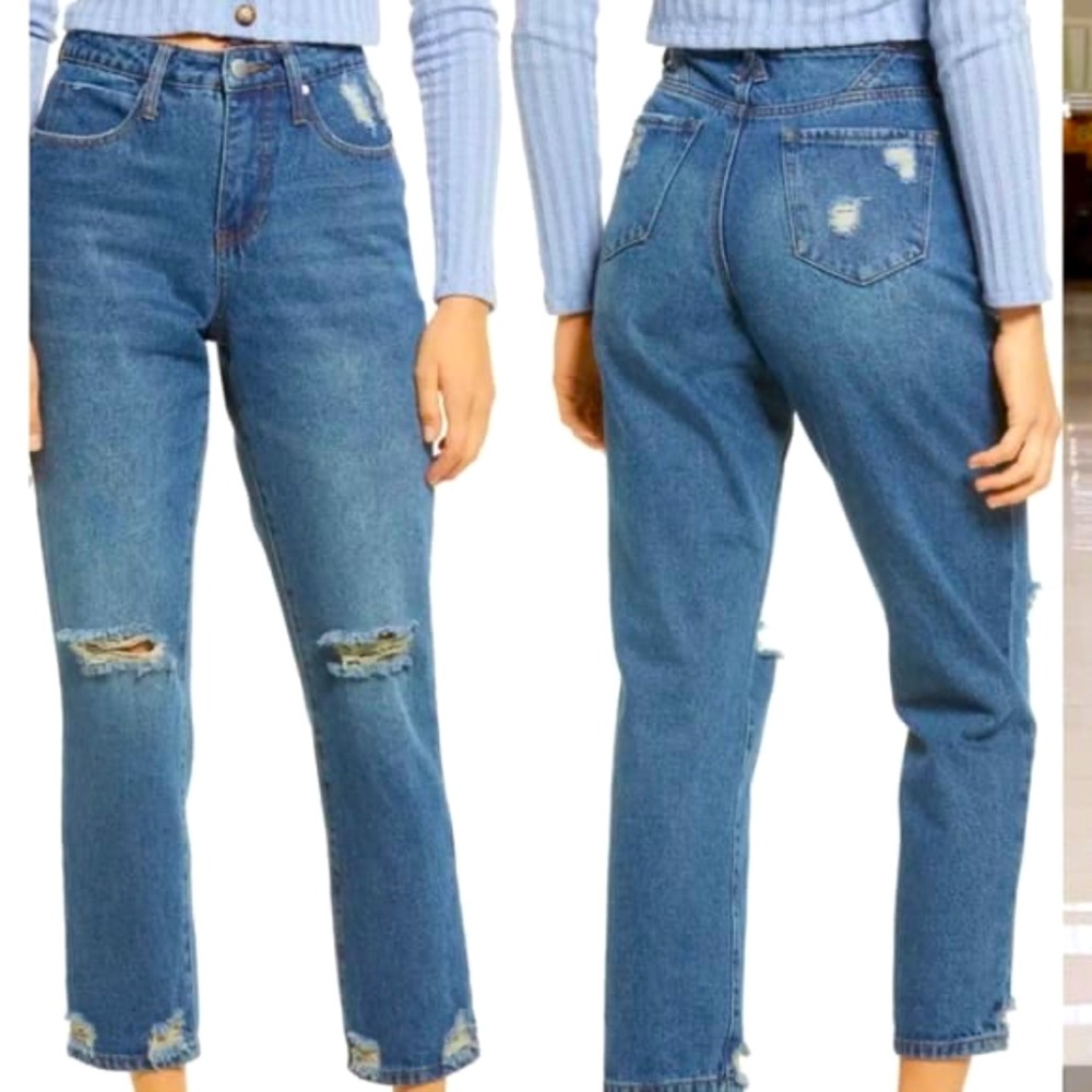 🆕 NWT PTCL NORDSTROM VINTAGE High Rise Mom Fit Jeans, SZ:28. NOW:$31. MRSP:$45.